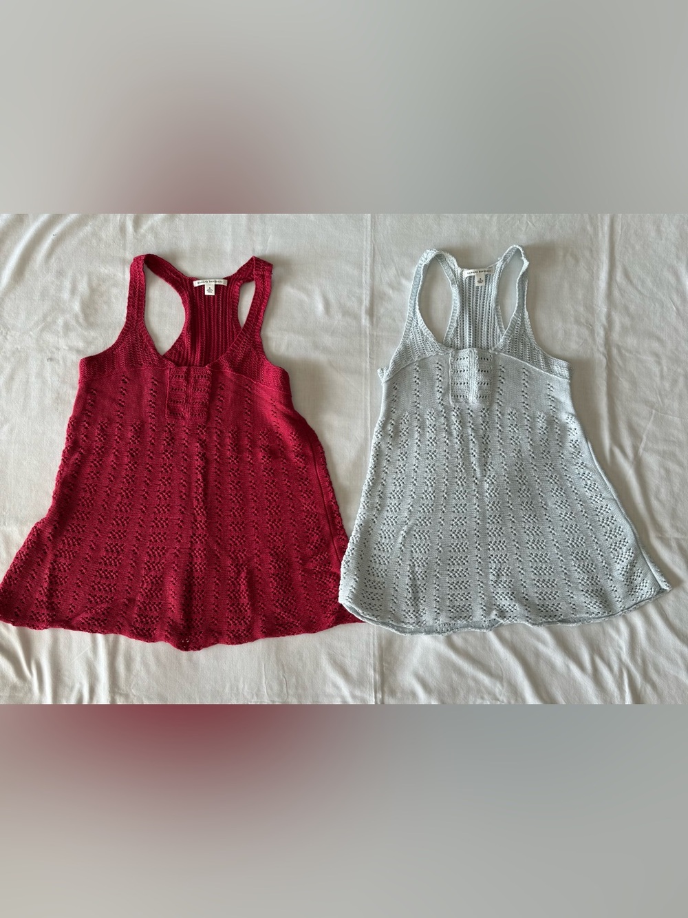 Banana Republic Vintage Crochet Racerback Tank Top Bundle (2) Small